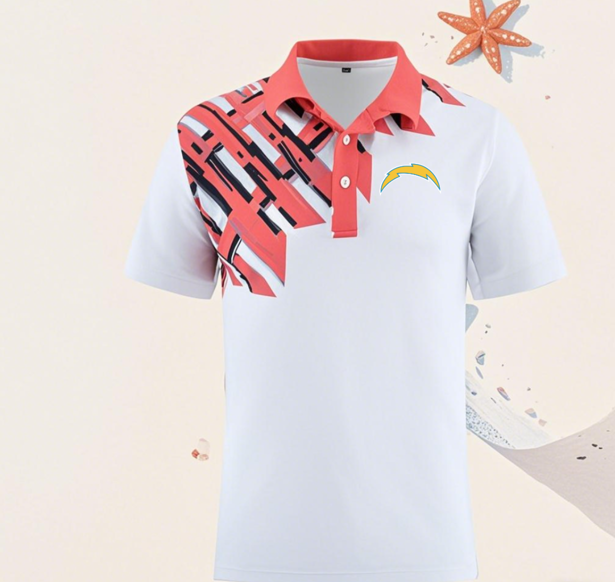 Los Angeles Chargers white Men 2025 NFL polo T shirt